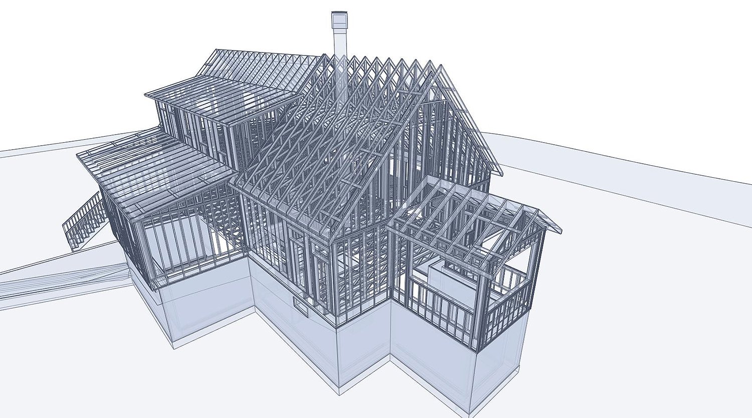 Lee Residence architectural framing model by Bojan Jovanovic
